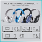 Redragon H878BG Skuld Pro Tri-Mode Black + Gray Wireless Gaming Headset