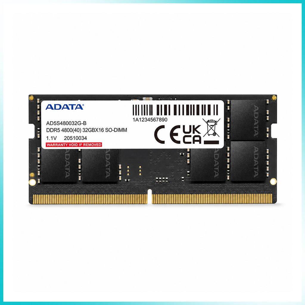 ADATA 16GB DDR5 4800MT/s SODIMM Laptop Memory
