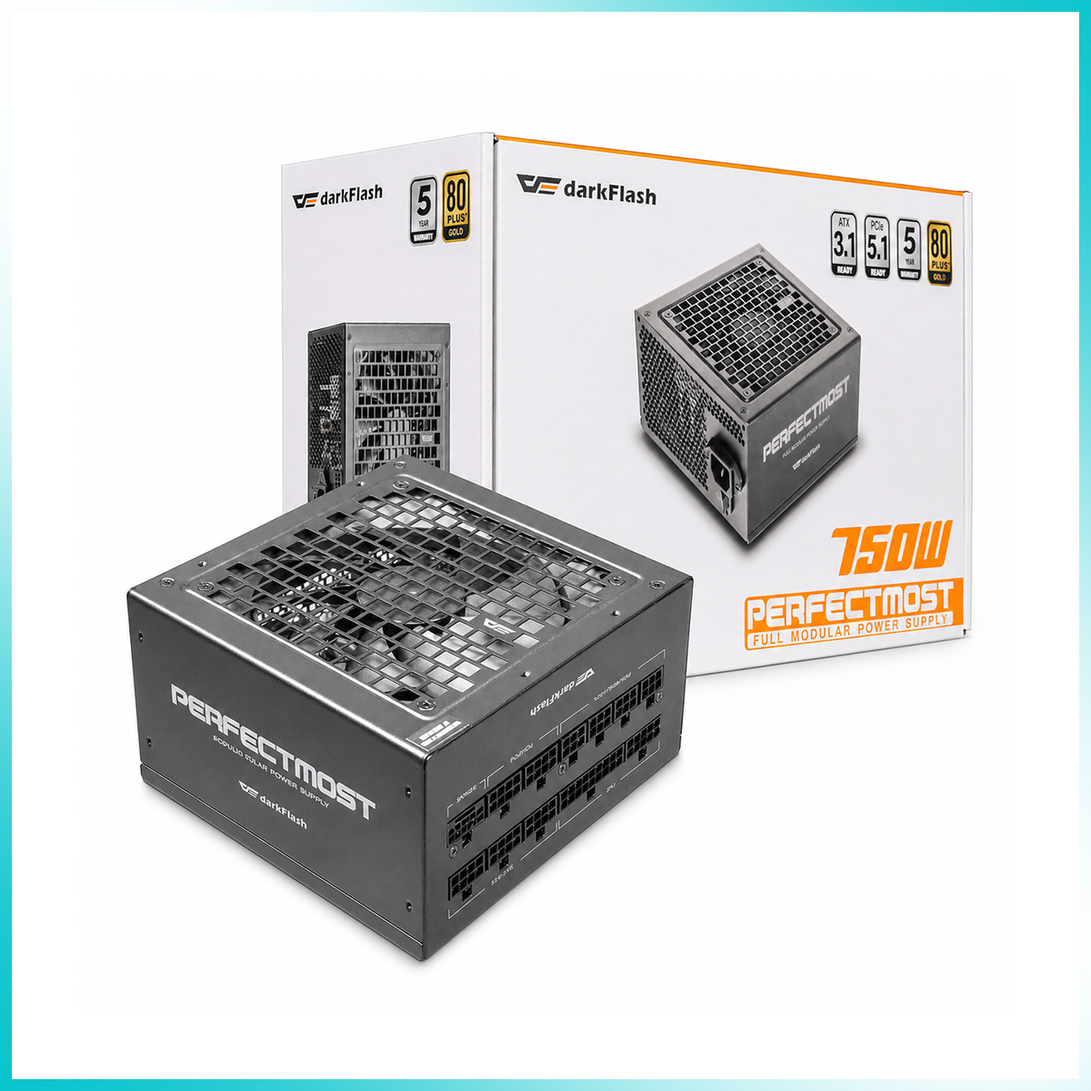 DARKFLASH PMT750 750W 80 PLUS Gold Full Modular Power Supply