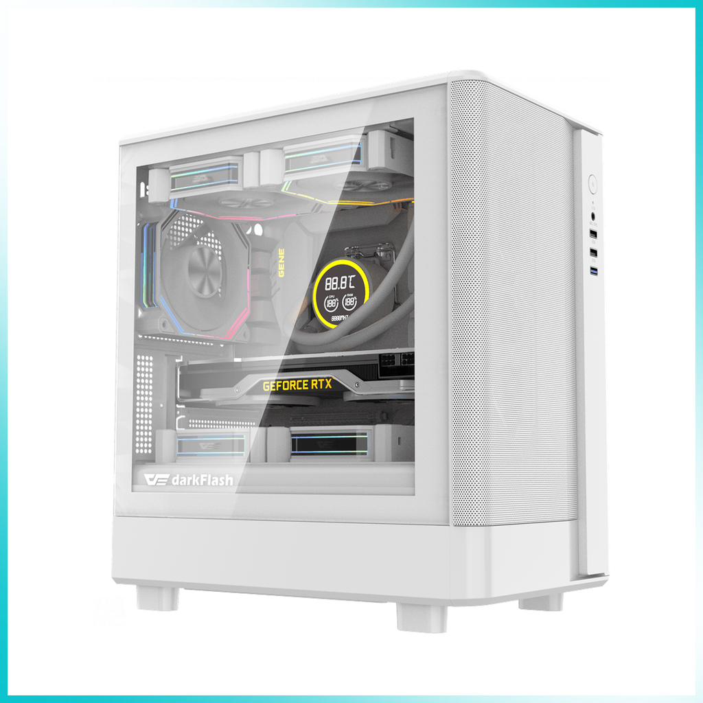 DARKFLASH DB330M Mesh White Micro-ATX PC Case