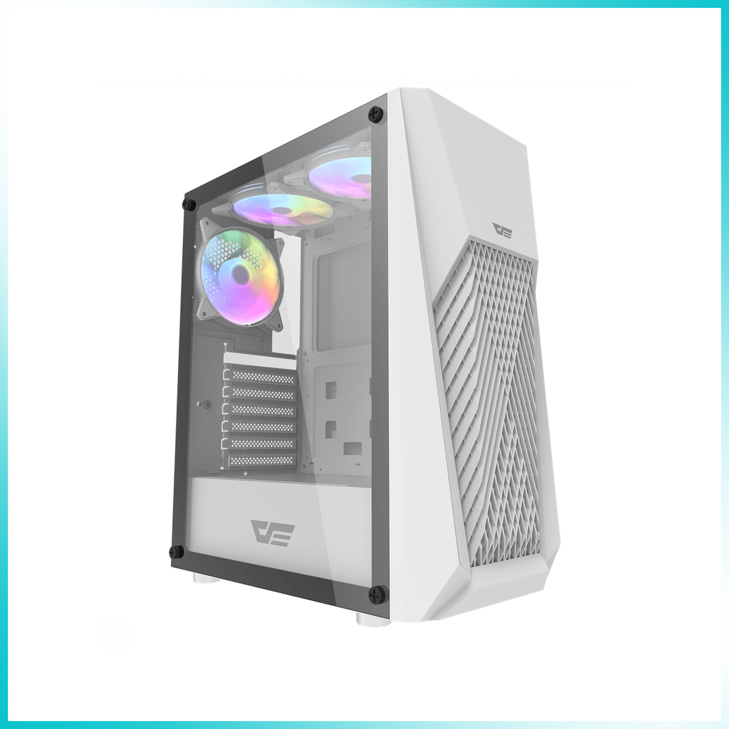 DARKFLASH DK150 White PC Case with 3PCS 120mm RGB Fans