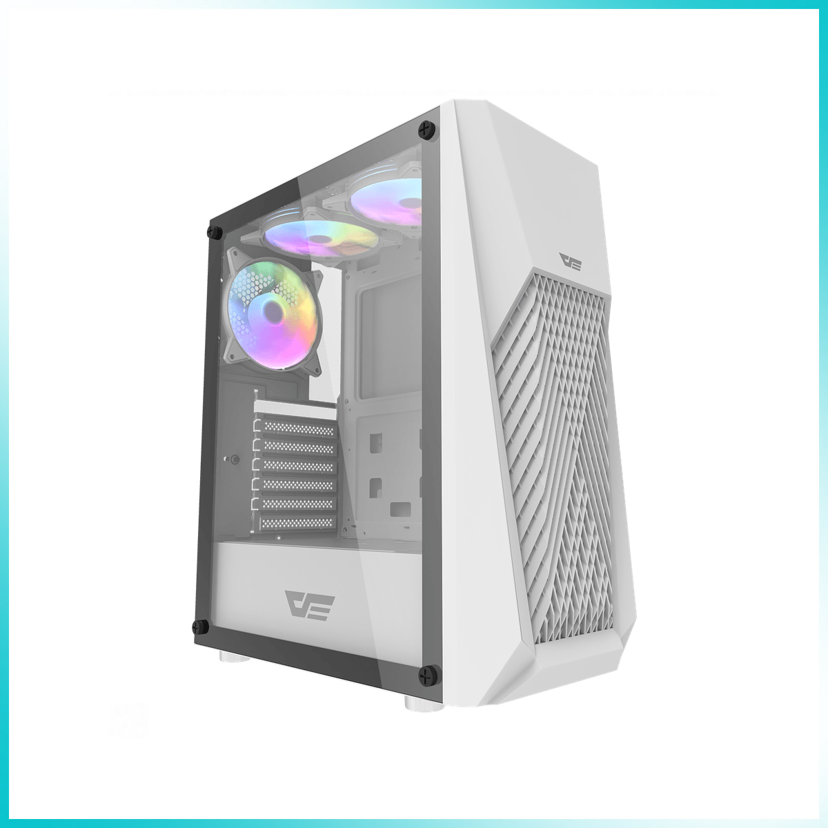 DARKFLASH DK150 White PC Case with 3PCS 120mm RGB Fans