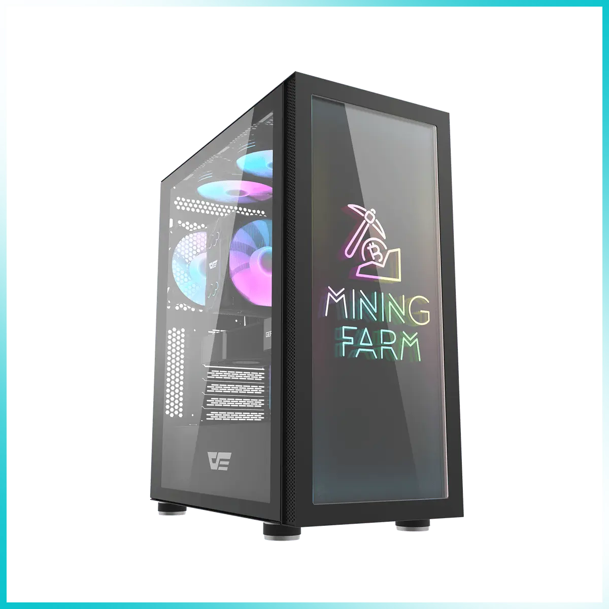 DARKFLASH DK210 V2 Graffiti Black Tempered Glass PC Case
