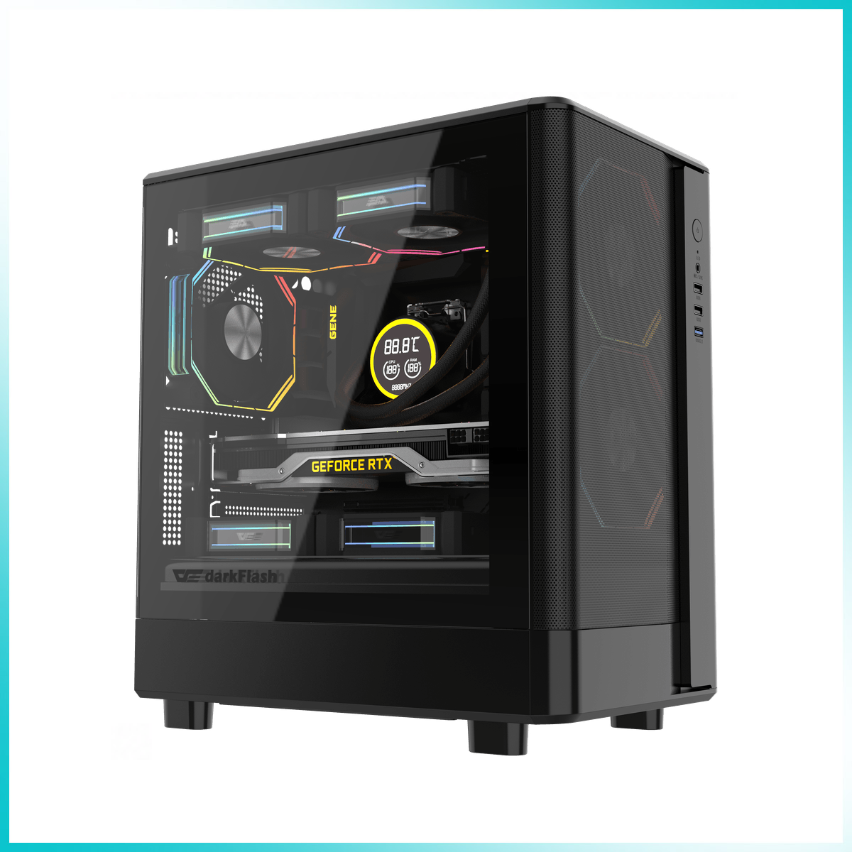 DARKFLASH DB330M Mesh Black Micro-ATX PC Case