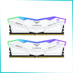 TEAMGROUP T-FORCE DELTA RGB White 32GB (2x16GB) DDR5 6000MT/s Desktop Gaming Memory