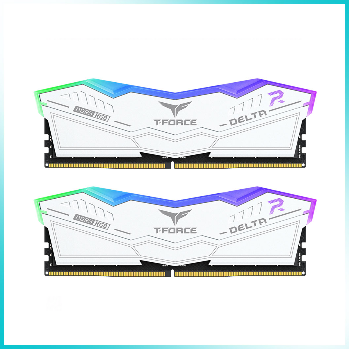 TEAMGROUP T-FORCE DELTA RGB White 32GB (2x16GB) DDR5 6000MT/s Desktop Gaming Memory
