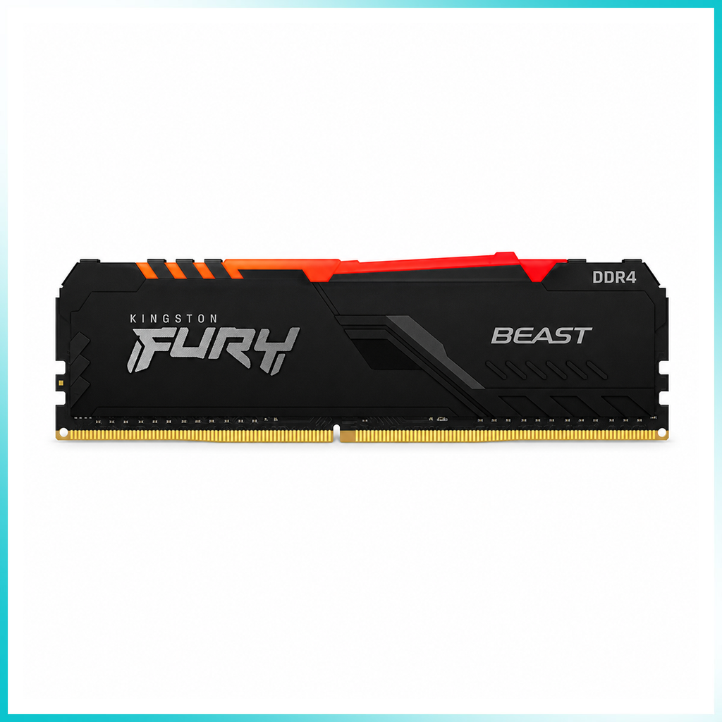 Kingston FURY Beast RGB 8GB DDR4 (KF432C16BBA/8) 3200MT/s DIMM Desktop Memory