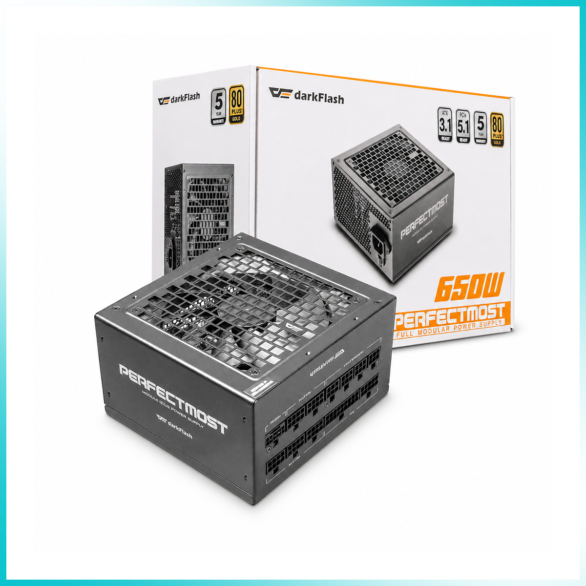 DARKFLASH PMT650 650W 80 PLUS Gold Full Modular Power Supply