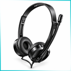 Rapoo H100 Plus Wired Stereo Headset with Microphone - Black