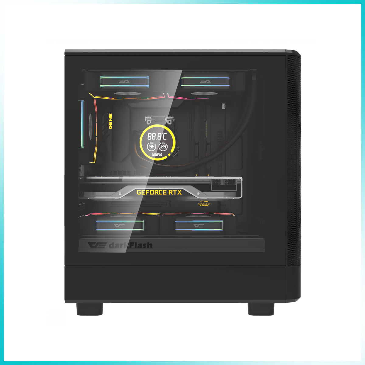DARKFLASH DB330M Mesh Black Micro-ATX PC Case