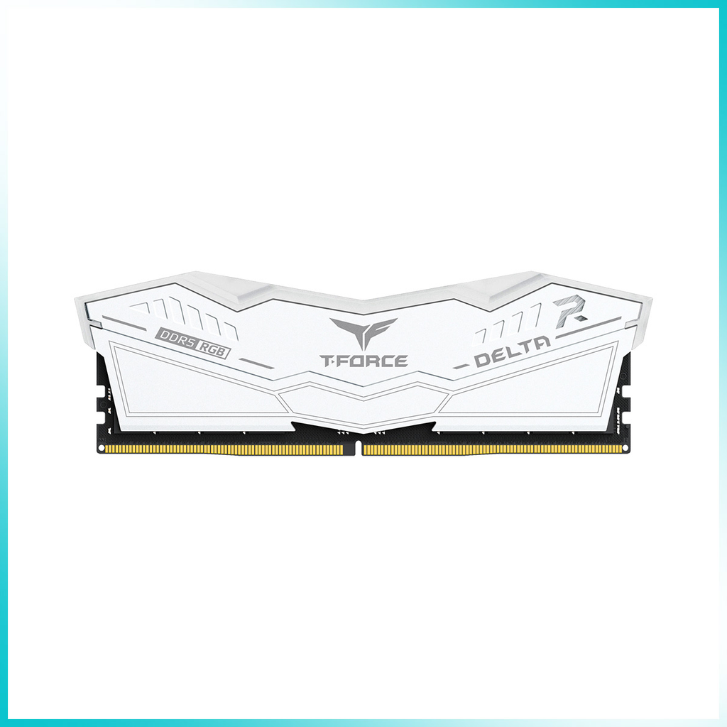 TEAMGROUP T-FORCE DELTA RGB White 32GB (2x16GB) DDR5 6000MT/s Desktop Gaming Memory