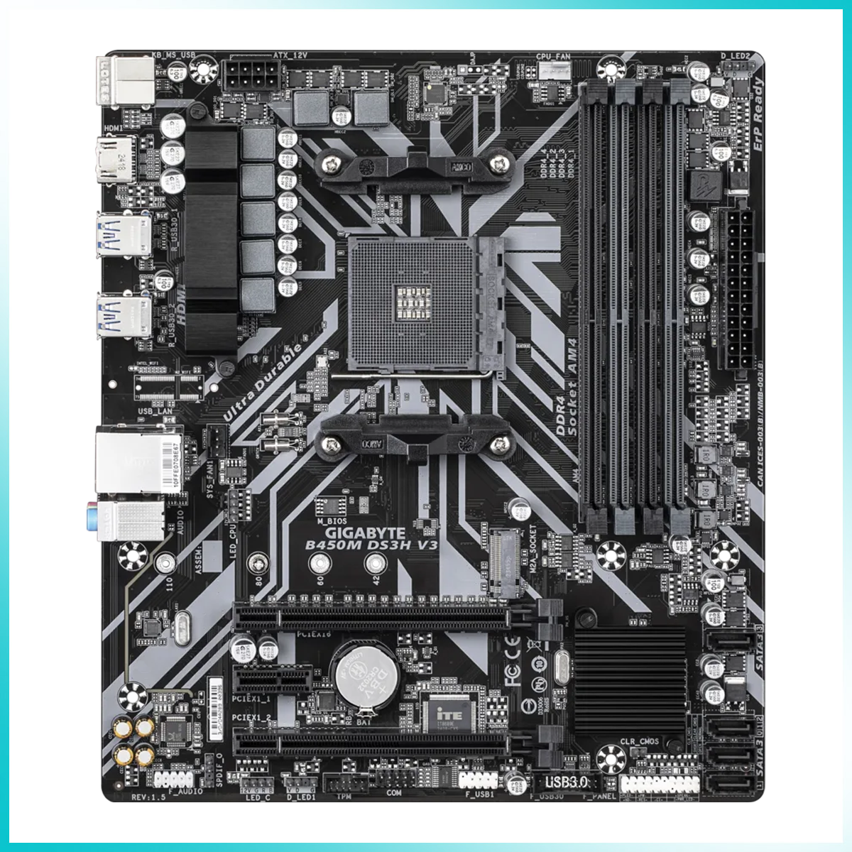 GIGABYTE B450M DS3H V3 Motherboard