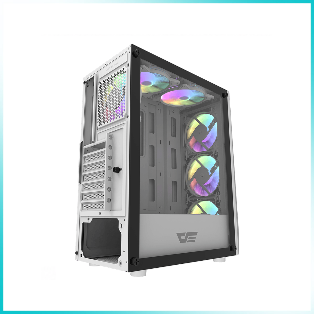 DARKFLASH DK150 White PC Case with 3PCS 120mm RGB Fans