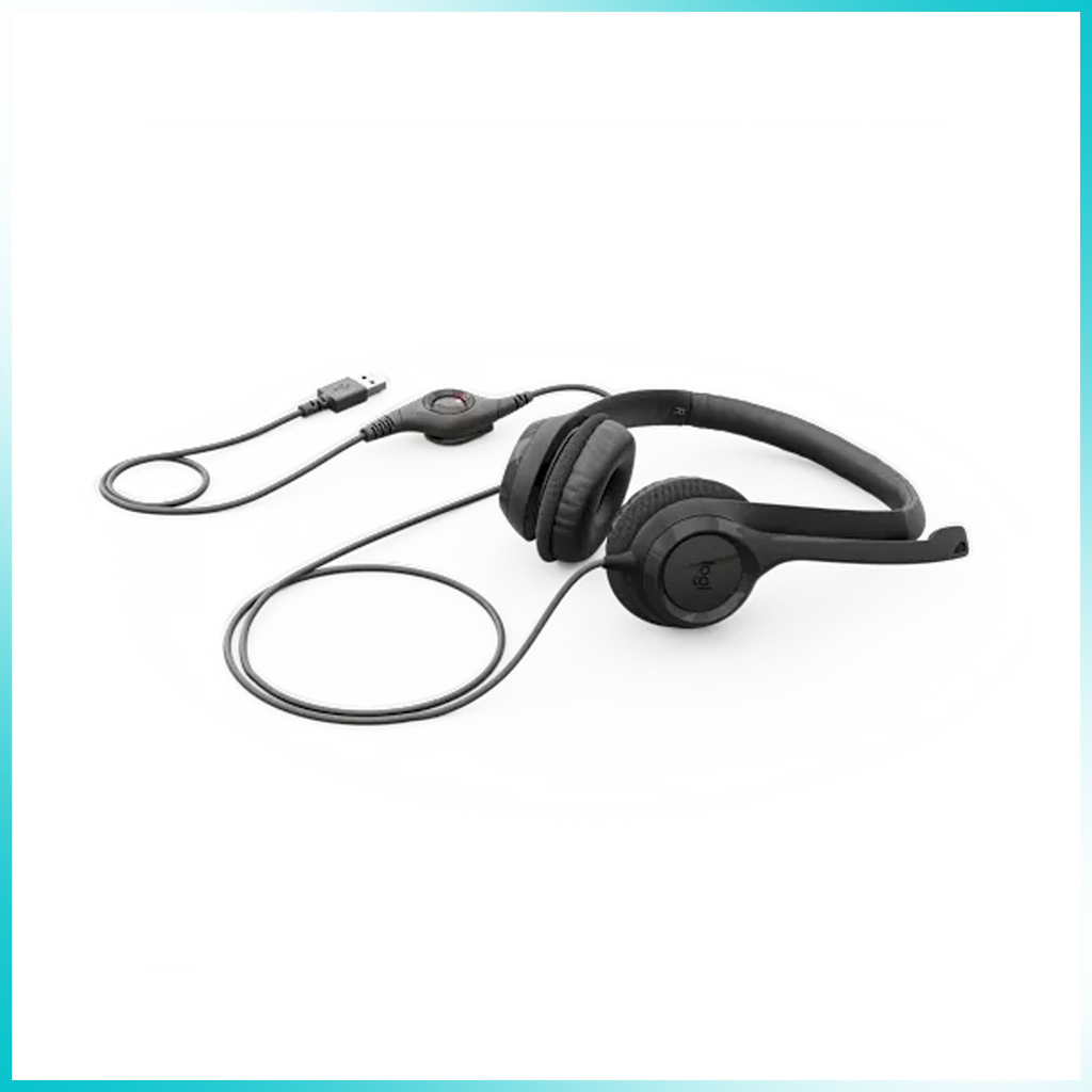 Logitech H390 USB Headset with Noise-Canceling Mic - Black