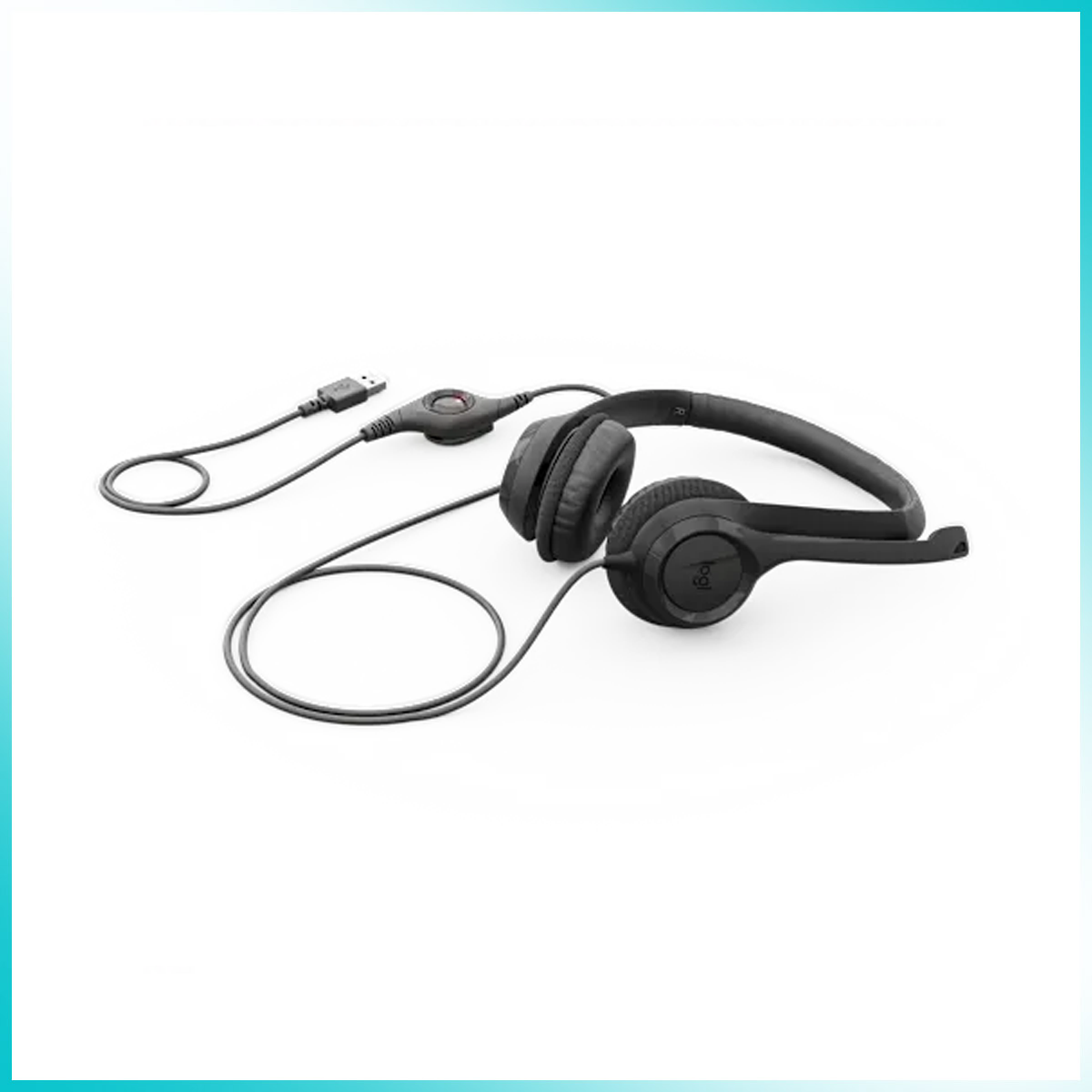 Logitech H390 USB Headset with Noise-Canceling Mic - Black