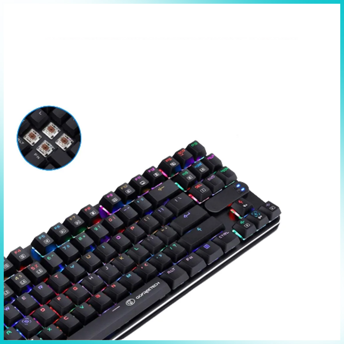 GOFREETECH MK600 87-Key RGB Mechanical Gaming Keyboard + M006 Wireless Optical Mouse Bundle