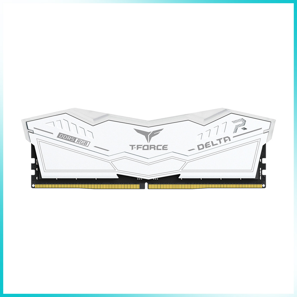 TEAMGROUP T-FORCE DELTA RGB White 16GB DDR5 6000MT/s Desktop Gaming Memory