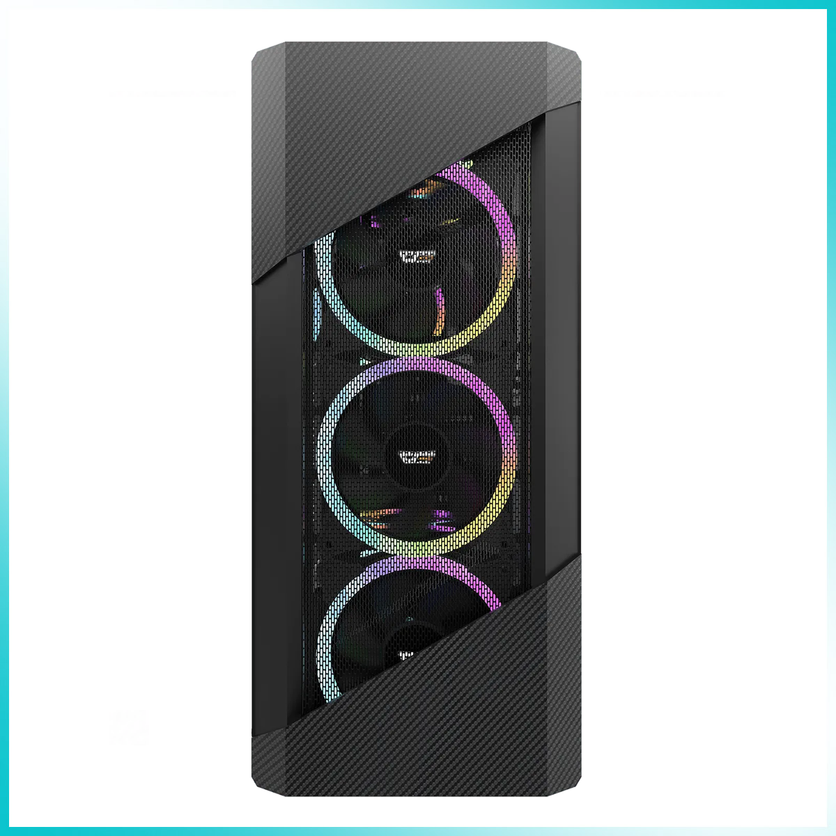 DARKFLASH POLLUX Black Tempered Glass PC Case with 2PCS 140mm ARGB Fans