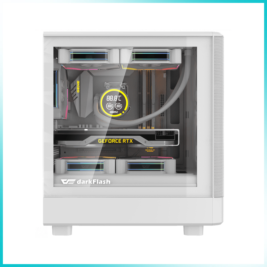 DARKFLASH DB330M Mesh White Micro-ATX PC Case