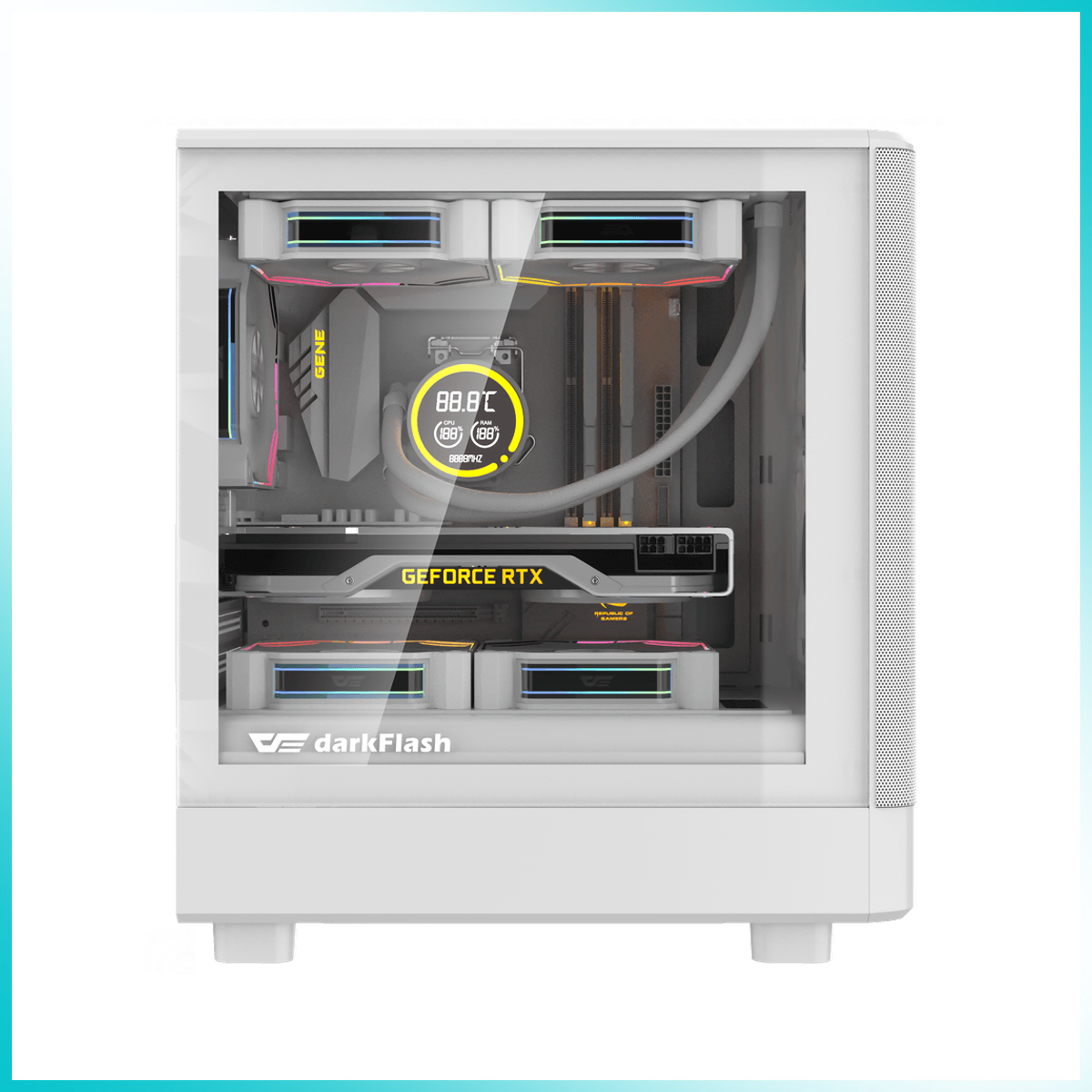 DARKFLASH DB330M Mesh White Micro-ATX PC Case