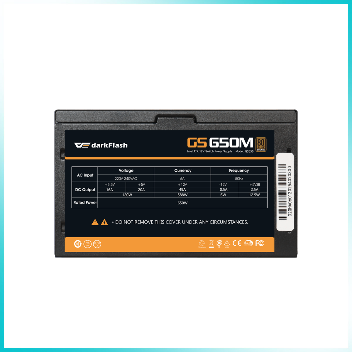 DARKFLASH GS650 650W 80 PLUS Bronze Full Modular Power Supply