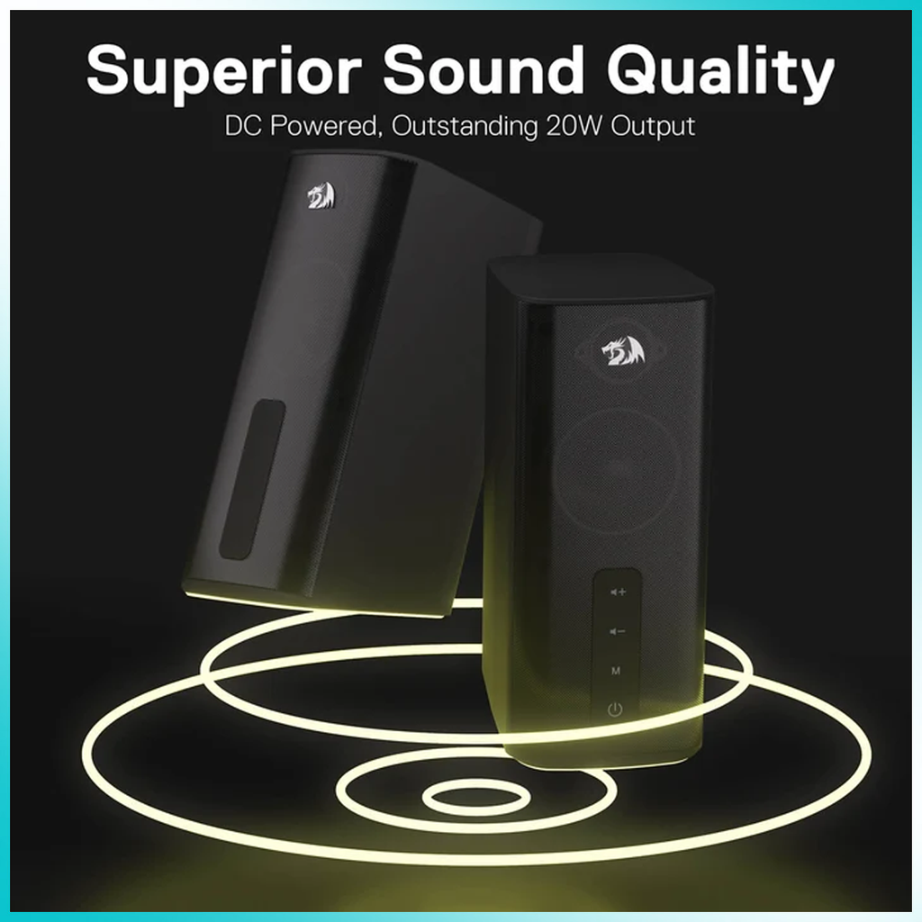 Redragon GS814 Connie Black 20W PC Gaming Speakers