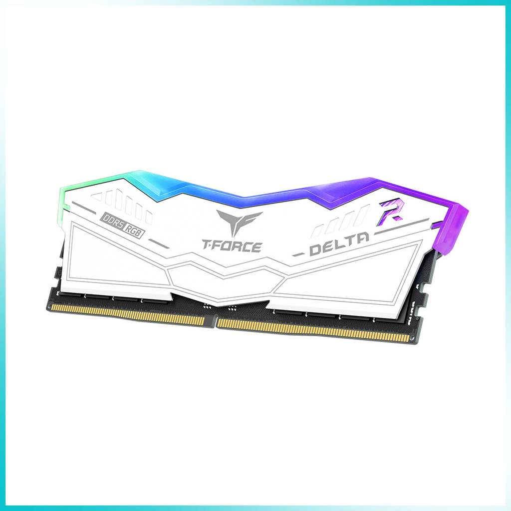 TEAMGROUP T-FORCE DELTA RGB White 16GB DDR5 6000MT/s Desktop Gaming Memory