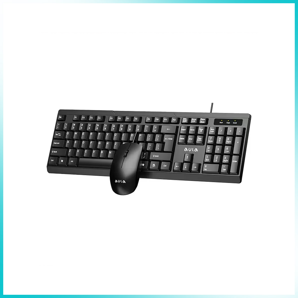 AULA AC101 USB Wired Keyboard and Mouse Combo