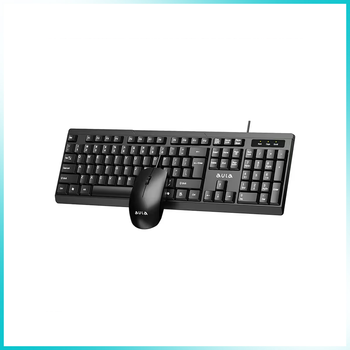 AULA AC101 USB Wired Keyboard and Mouse Combo