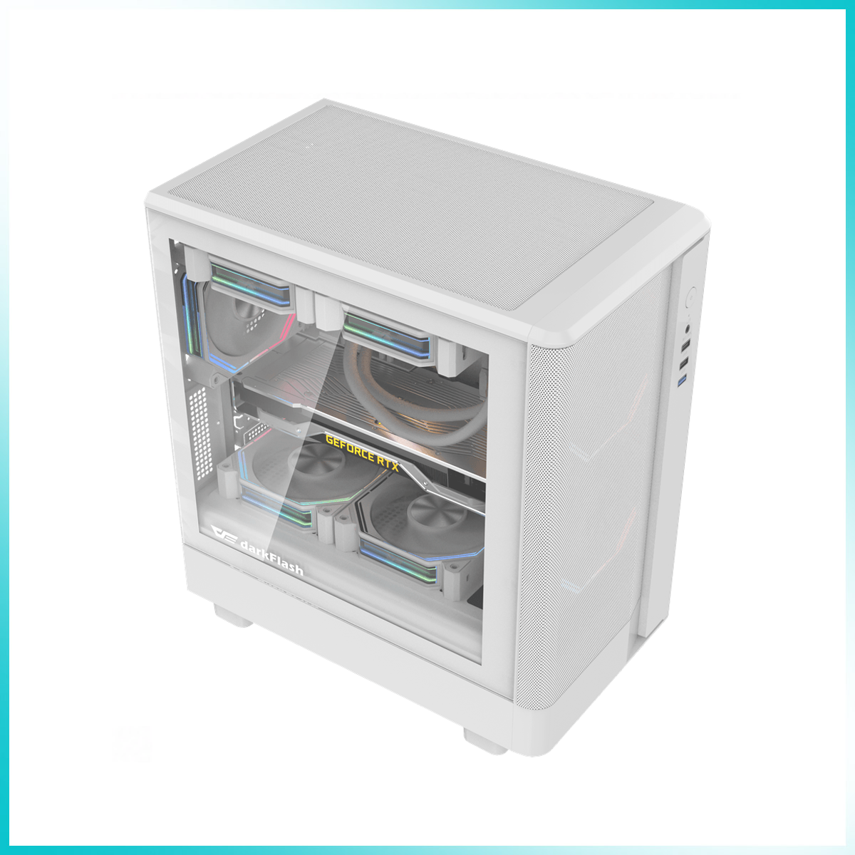 DARKFLASH DB330M Mesh White Micro-ATX PC Case