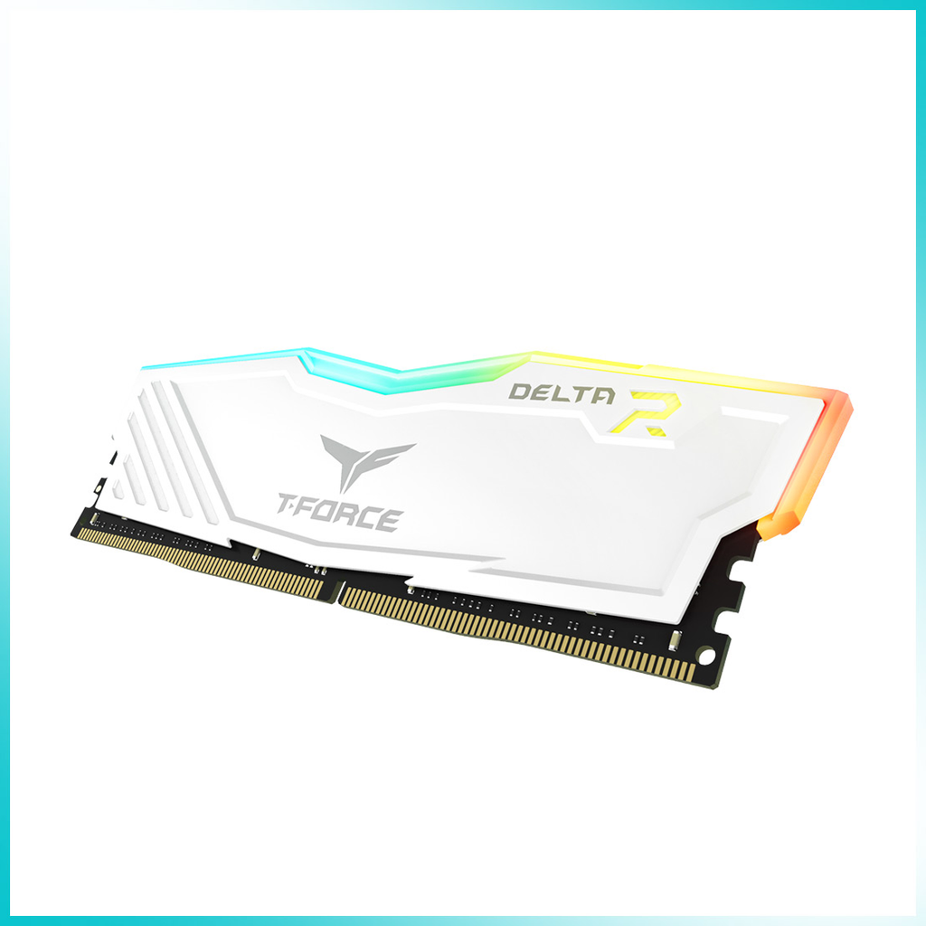 TEAMGROUP T-FORCE DELTA RGB White 8GB DDR4 3200MT/s DIMM Desktop Memory