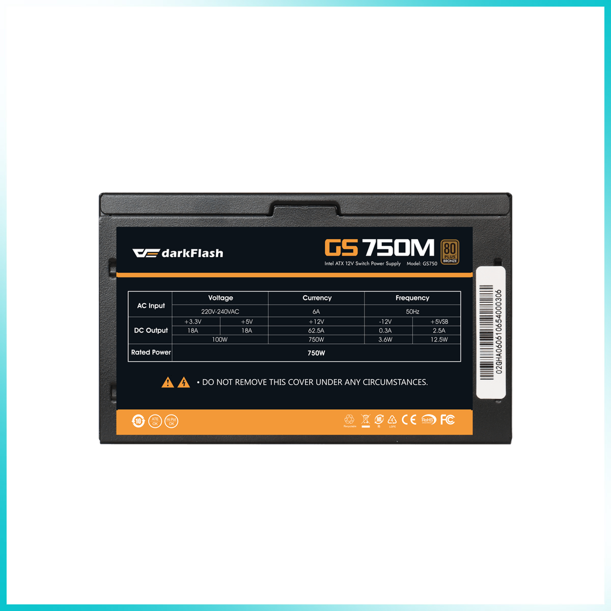 DARKFLASH GS750 750W 80 PLUS Bronze Full Modular Power Supply