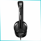 Rapoo H100 Plus Wired Stereo Headset with Microphone - Black
