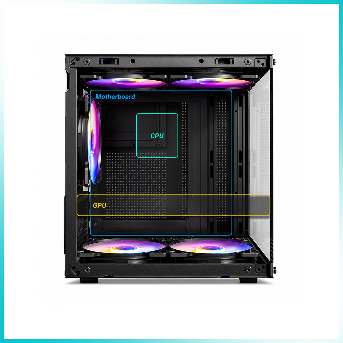 ANTEC VCX10M RGB Mini Tower Gaming PC Case