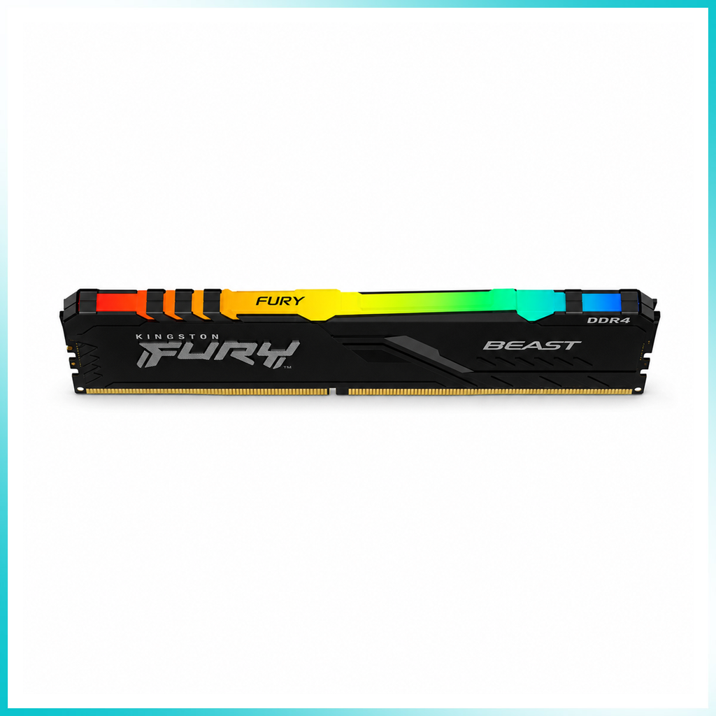 Kingston FURY Beast RGB 8GB DDR4 (KF432C16BBA/8) 3200MT/s DIMM Desktop Memory