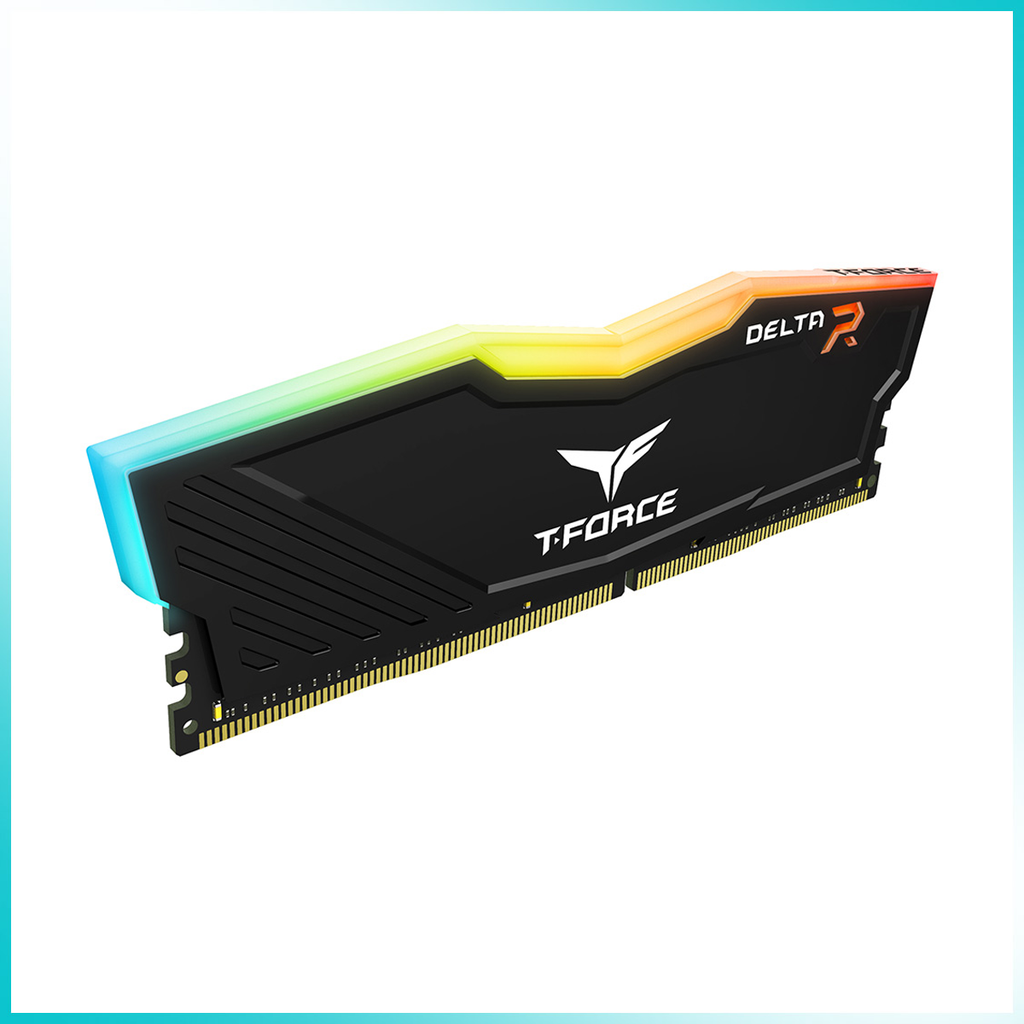 TEAMGROUP T-FORCE DELTA RGB Black 16GB (2x8GB) DDR4 3600MT/s Desktop Gaming Memory