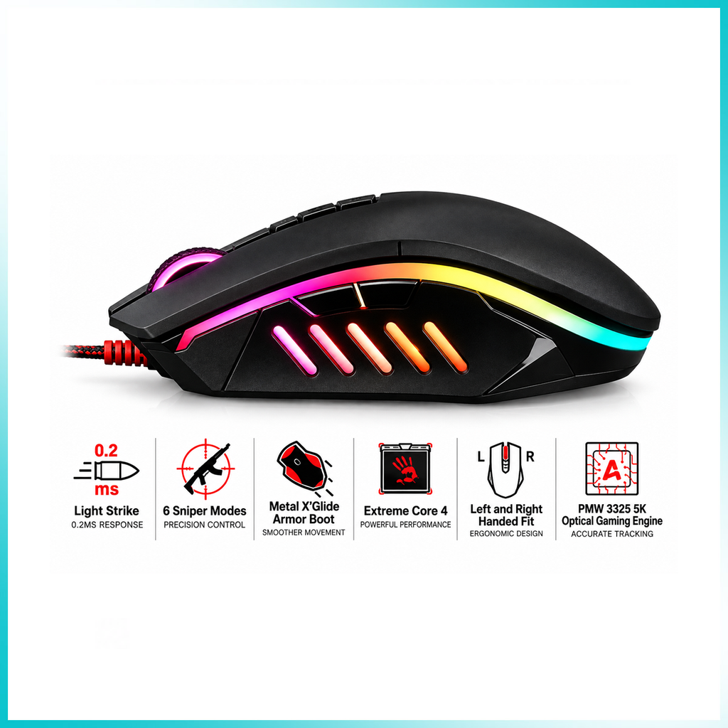 A4Tech Bloody P85 Sports RGB Gaming Mouse