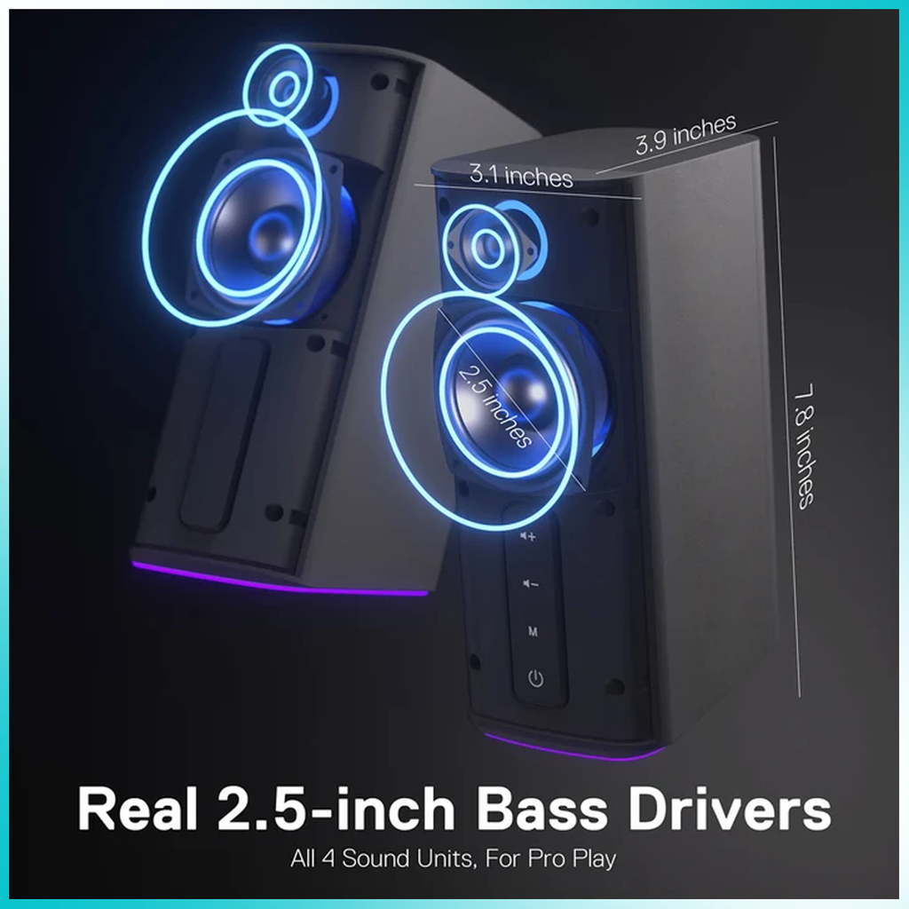 Redragon GS814 Connie Black 20W PC Gaming Speakers