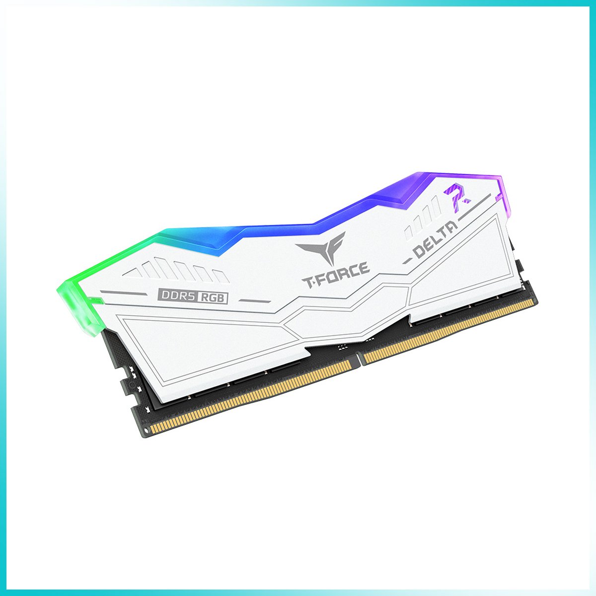 TEAMGROUP T-FORCE DELTA RGB White 16GB DDR5 6000MT/s Desktop Gaming Memory