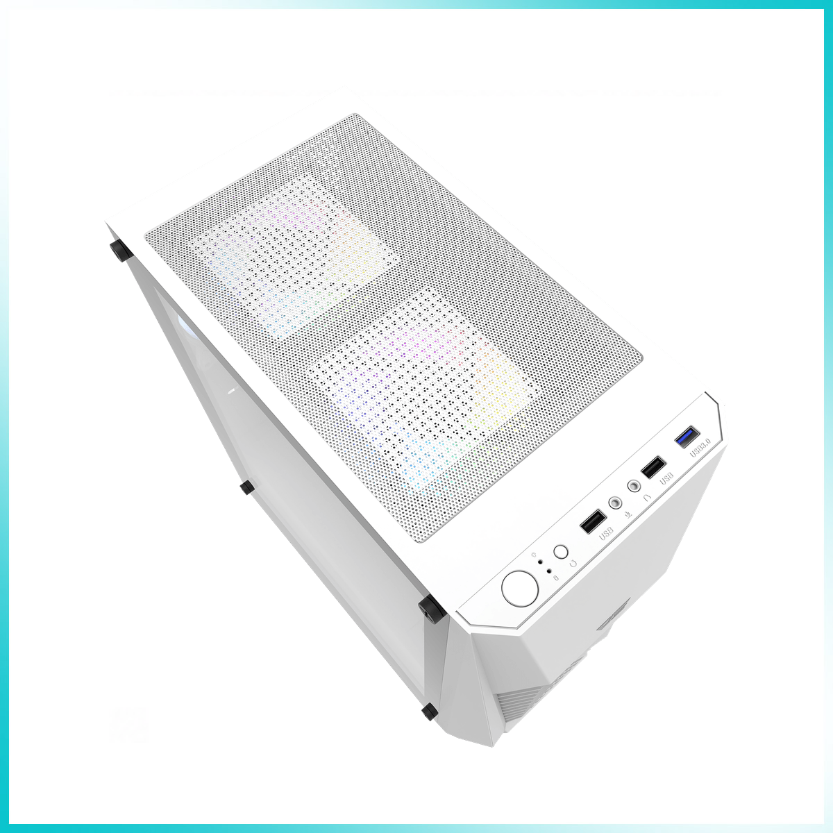 DARKFLASH DK150 White PC Case with 3PCS 120mm RGB Fans