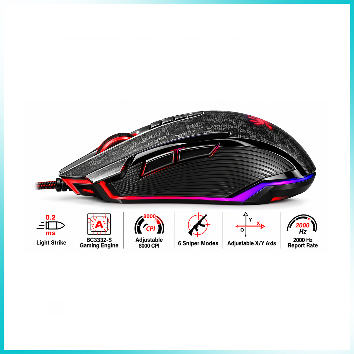 A4Tech Bloody P93 Sports RGB Gaming Mouse