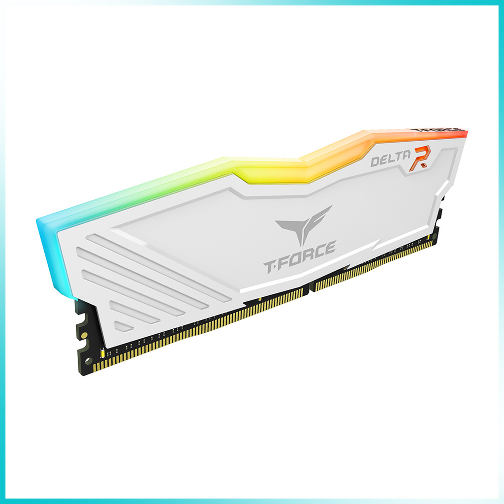TEAMGROUP T-FORCE DELTA RGB White 8GB DDR4 3200MT/s DIMM Desktop Memory
