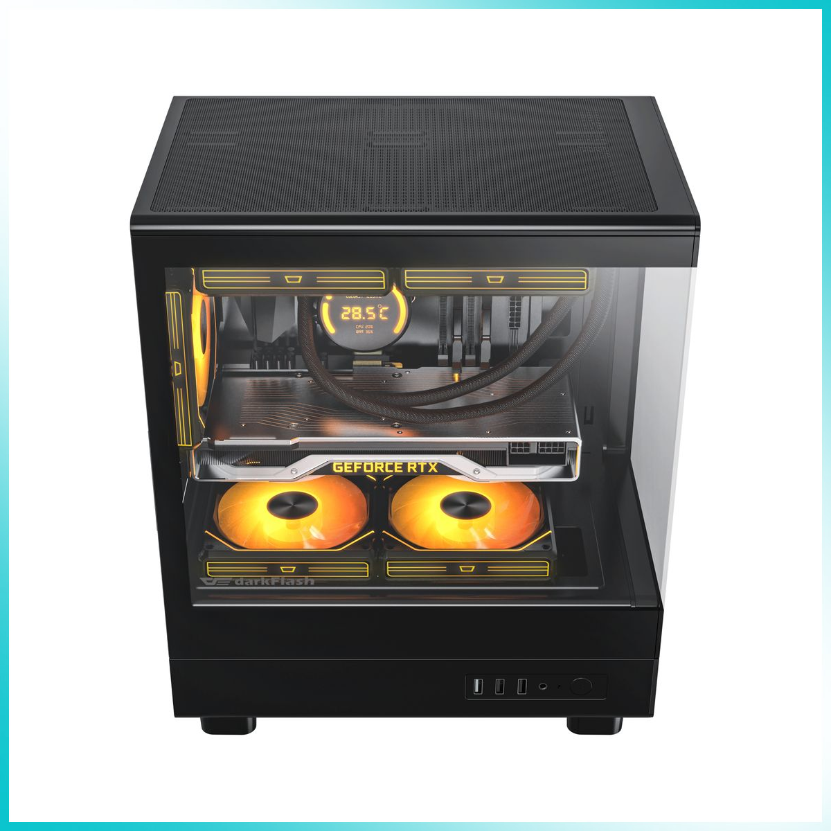 DARKFLASH DB330M Black Micro-ATX PC Case