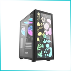 DARKFLASH DK210 V2 Graffiti Black Tempered Glass PC Case