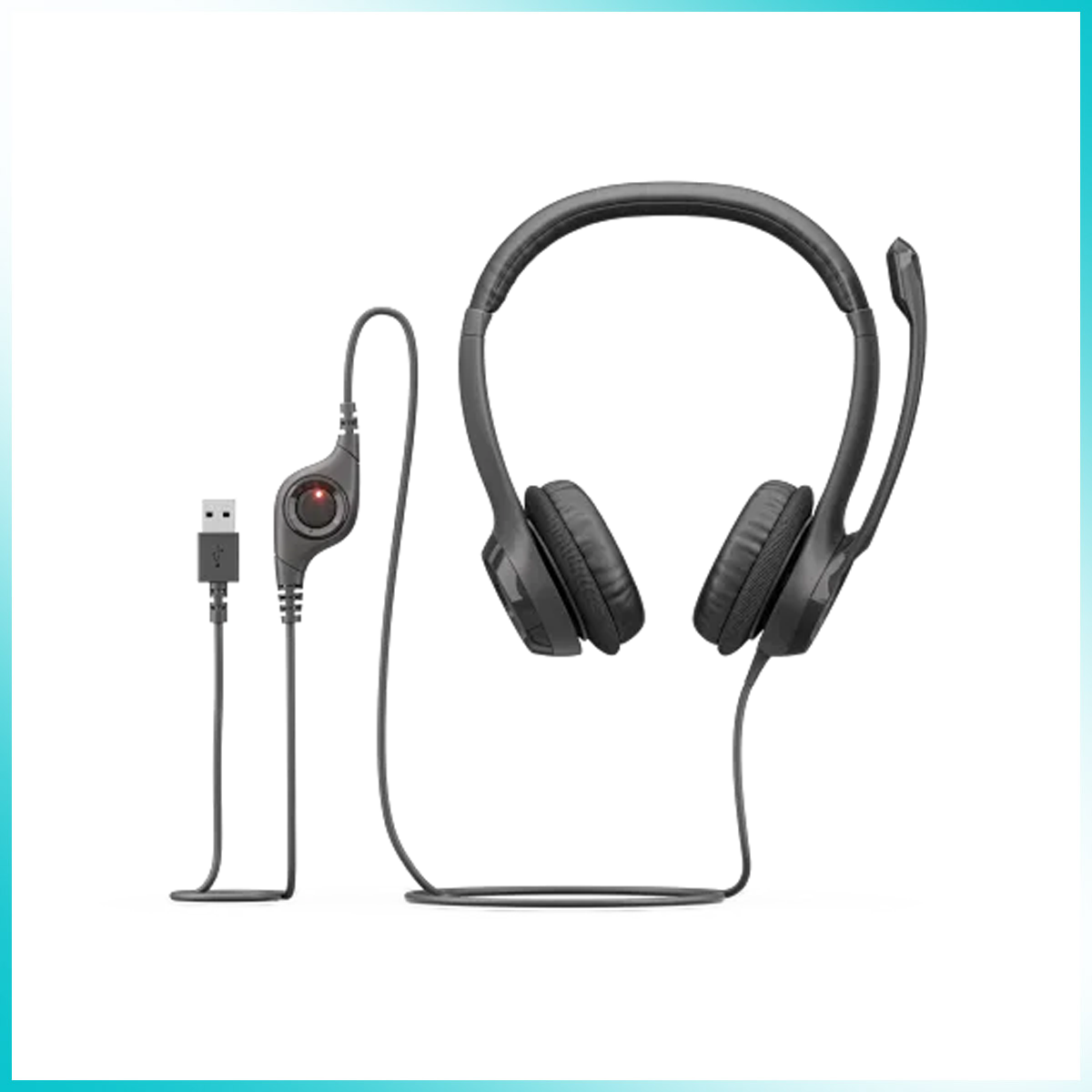 Logitech H390 USB Headset with Noise-Canceling Mic - Black