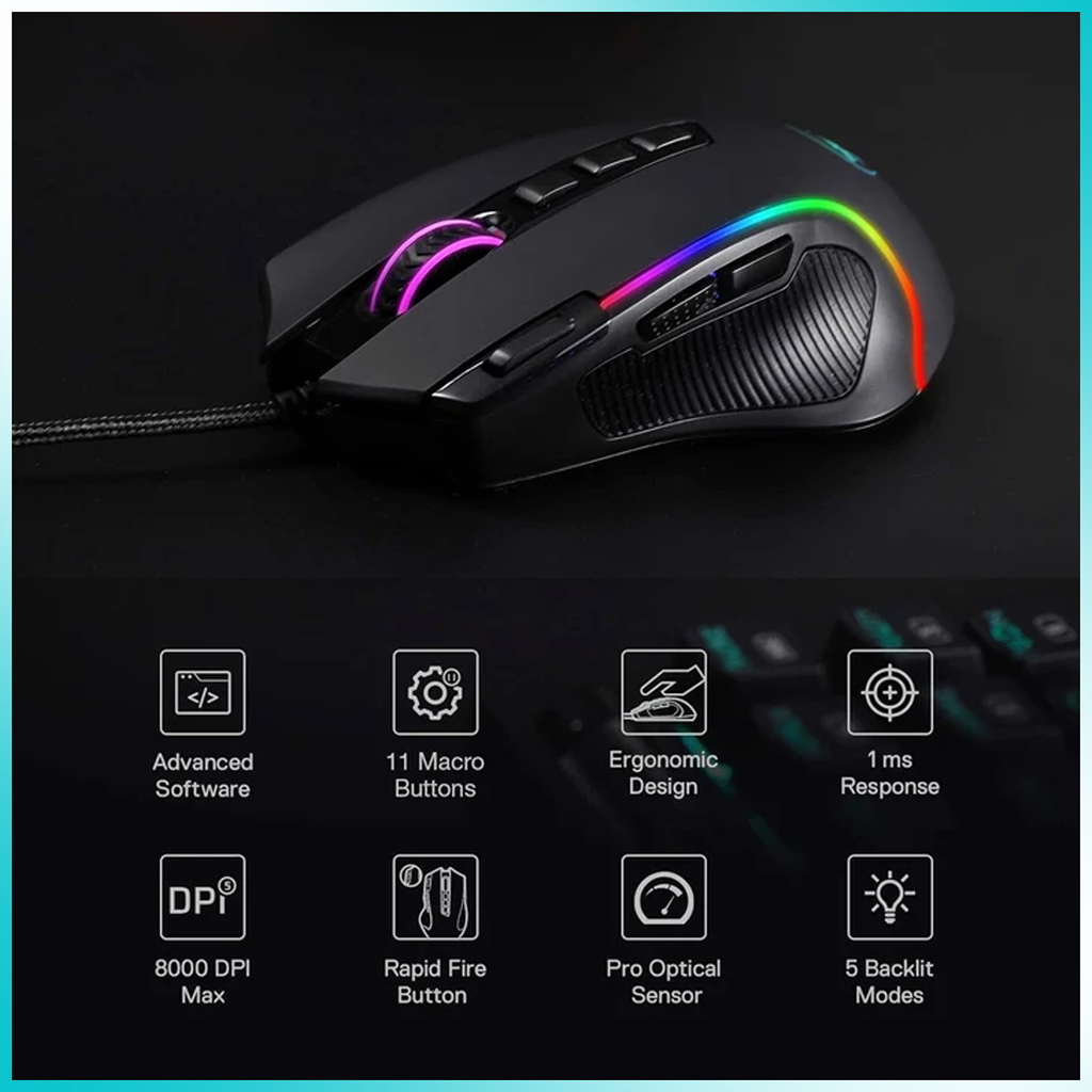 Redragon M612-RGB Predator Wired Gaming Mouse