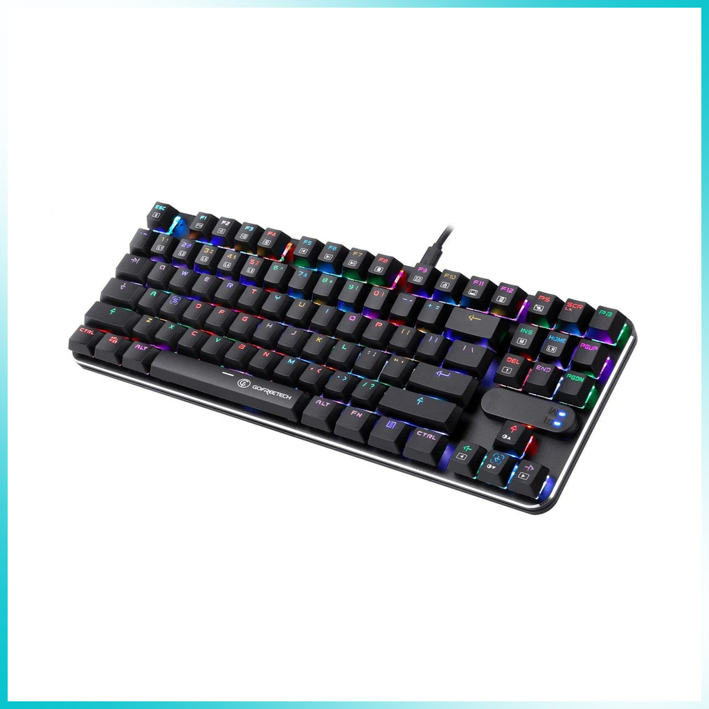 GOFREETECH MK600 87-Key RGB Mechanical Gaming Keyboard + M006 Wireless Optical Mouse Bundle