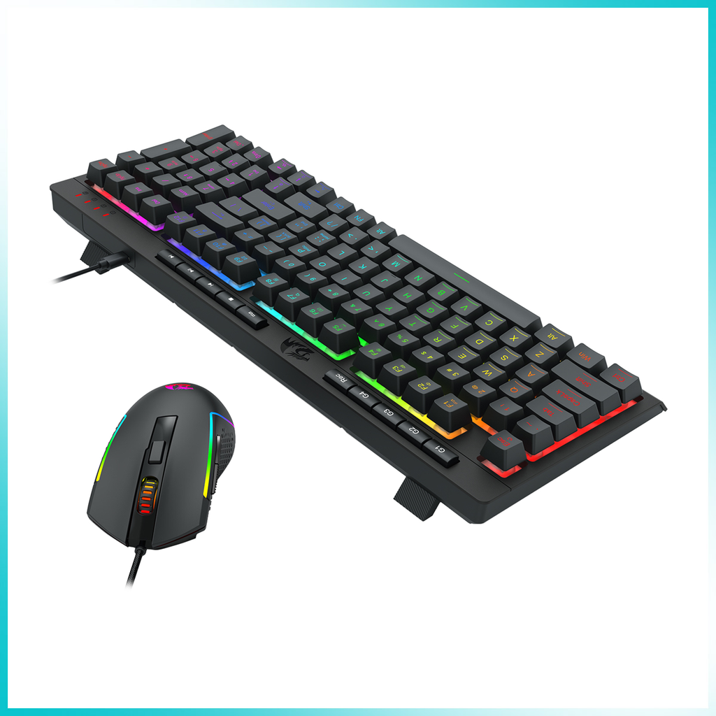Redragon S148 4-in-1 Gamer Bundle – Wired Backlit Keyboard, Mouse, Headset & Mouse Pad