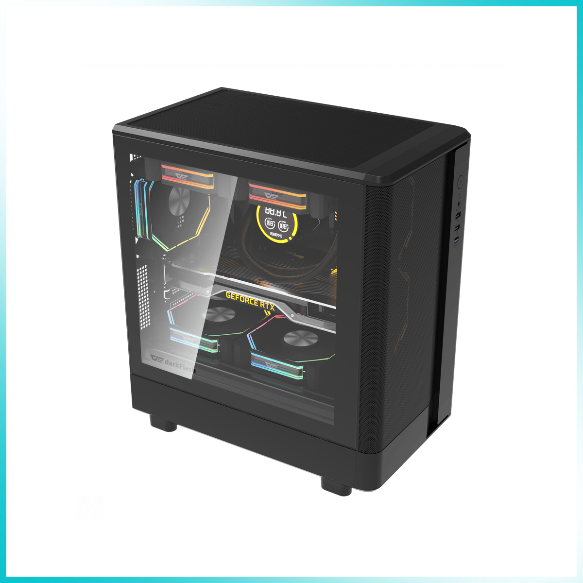 DARKFLASH DB330M Mesh Black Micro-ATX PC Case