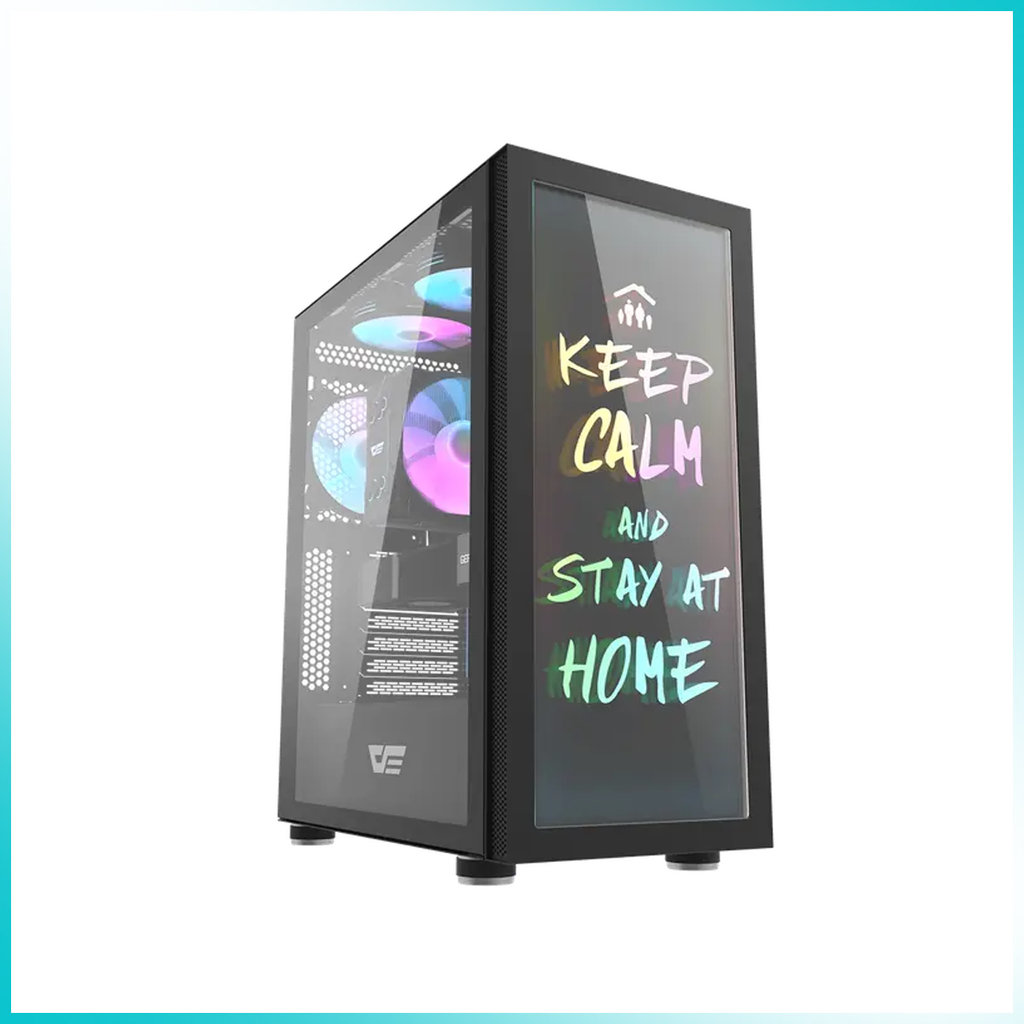 DARKFLASH DK210 V2 Graffiti Black Tempered Glass PC Case